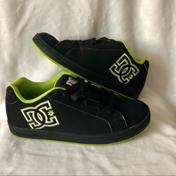 DC Other - DC Shoes 💚 Green & Black Leather Skater Shoes